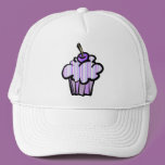 purple and blue stripes cupcake