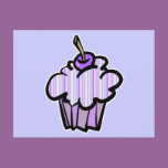 purple and blue stripes cupcake