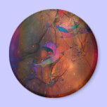 Purple and gold Abstract Magnet magnets