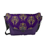 Purple and Gold Messenger Bag