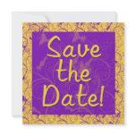 Purple and Gold Save the Date Cards Custom Announcements