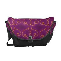 Purple and Gold Valentines Hearts Commuter Bag