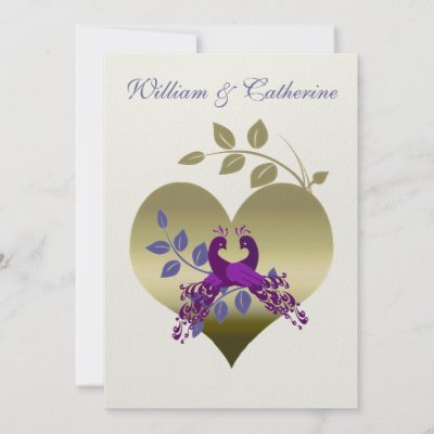 Purple and Gold Wedding Invitation by DizzyDebbie purple and gold wedding