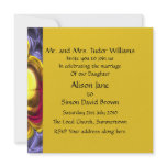 Purple and Gold Wedding Invitation
