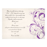 Purple and Graphite customizable wedding invite