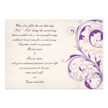 Purple and Graphite customizable wedding invite invitations