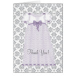 Purple and Gray Baby Shower Thank You Cards