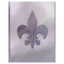 Purple and gray fleur-de-lis flyer