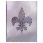 Purple and gray fleur-de-lis flyer