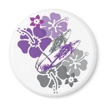 Purple and Gray Surf Boards magnets