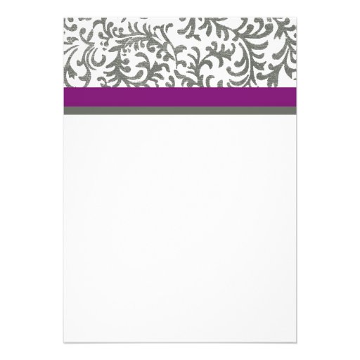 Purple and Gray Wedding Invitation