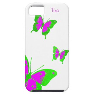 Purple and Green Butterflies iPhone 5 Case