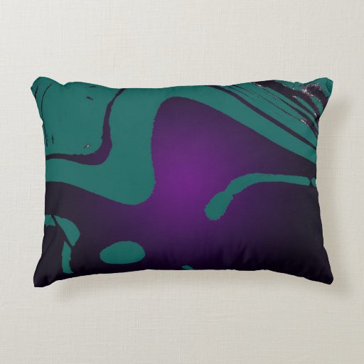 Purple and Green Decorative Pillow Zazzle