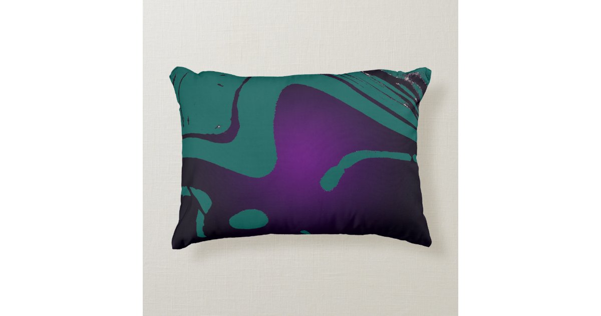 Purple and Green Decorative Pillow Zazzle