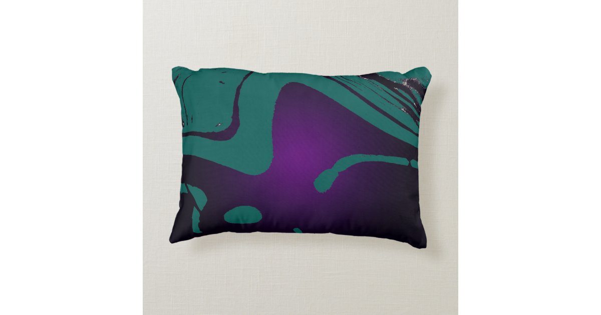 Purple and Green Decorative Pillow Zazzle