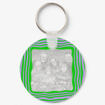 Purple and green frame key chain keychains by marcya7 Purple and green frame key chain keychains