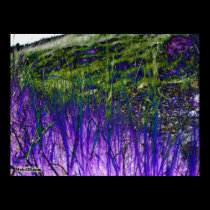 purple and green grass posters