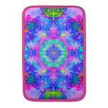 Purple and Green Kaleidoscope Fractal MacBook Sleeves