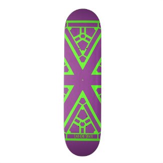 Purple and Green Lao Che Skate Deck