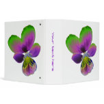 Purple and Green Pansy Custom Binder