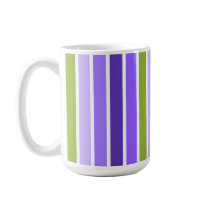 Purple and Green Stripes Mug by naturetees Purple and Green Stripes Mug