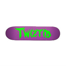 Purple and Green Twiztid Skateboard Deck