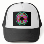 Purple and Green Victorian Leaves Ornament Hat