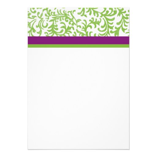 Purple and Green Wedding Invitation