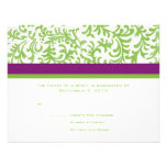 Purple and Green Wedding RSVP Custom Invitations