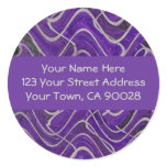 purple and grey address labels stickers