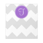 Purple and Grey Chevron Notepad