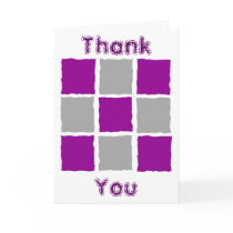 Purple and Grey Thank Yous cards