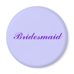 Purple and lavender Bridesmaid button magnets