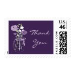 Purple and Lilac Mason Jar Thank You Stamps