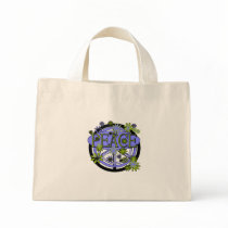 Purple and Lime Peace T-shirts and Gifts Tote Bag
