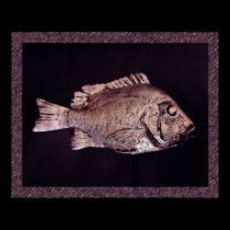 Purple and Mauve Silver Fish Print posters