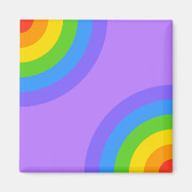 Purple and Multicolor Abstract. Fridge Magnets