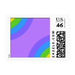 Purple and Multicolor Abstract. Postage Stamp