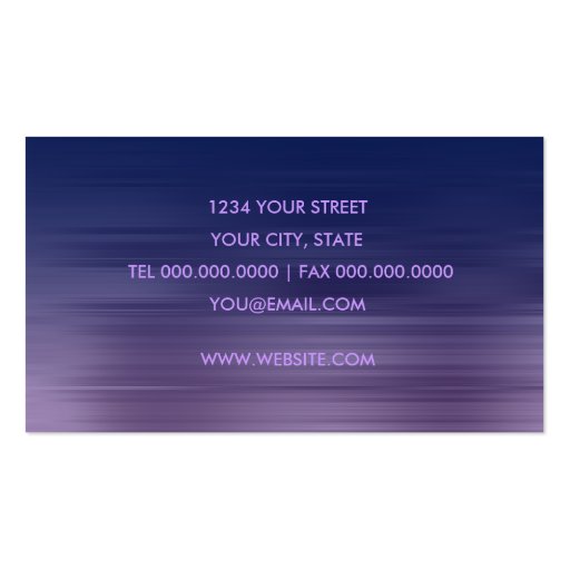 Purple and Navy Stripe Business Card (back side)