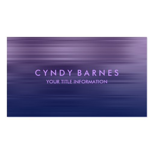 Purple and Navy Stripe Business Card