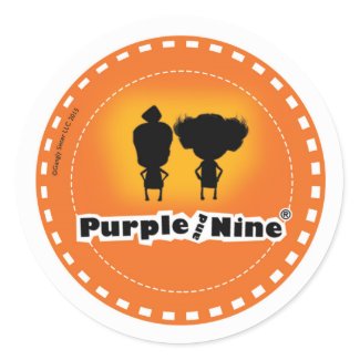 Purple and Nine Logo sticker