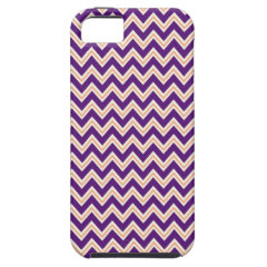Purple and Orange Chevron Stripes Zip Zag Pattern iPhone 5 Case