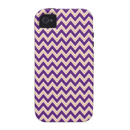 Purple and Orange Chevron Stripes Zip Zag Pattern Vibe iPhone 4 Cases