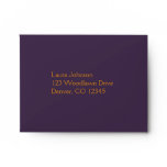 Purple and Orange Damask A2 Envelope for RSVP