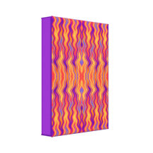 Purple and Orange Flames Stretched Canvas Prints