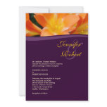 Purple and Orange Formal Wedding Invitation