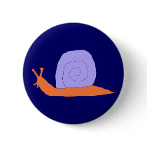 Purple and Orange Snail pin buttons