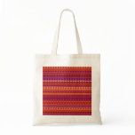 Purple and Orange Stripy Stars and Spots Pattern Bag