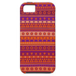 Purple and Orange Stripy Stars and Spots Pattern iPhone 5 Covers