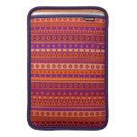 Purple and Orange Stripy Stars and Spots Pattern MacBook Air Sleeve